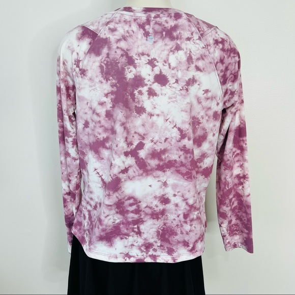 RBX SWEATSHIRT moisture wicking Flexibility PEACH SKIN  stylish marbled purple M - Picture 4 of 11